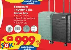 SAMSOTİNE 142909 VALİZ KABİN BOY SAMSOTİNE 142909 VALİZ KABİN BOY